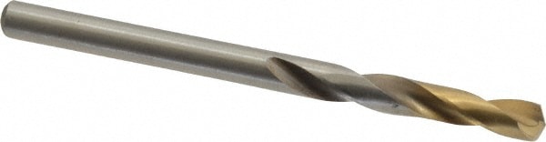 Screw Machine Length Drill Bit: 9/64" Dia, 135 deg Point, High-Speed Steel