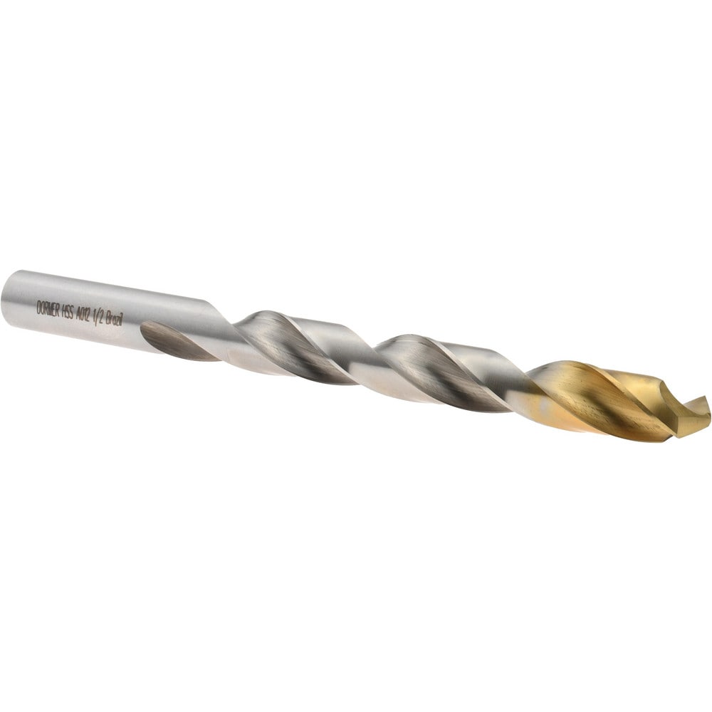 Jobber Drill: 1/2" Dia, 118 deg Point, High Speed Steel