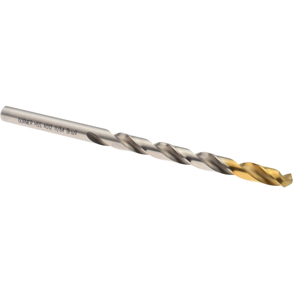 Jobber Drill: 11/64" Dia, 118 deg Point, High Speed Steel