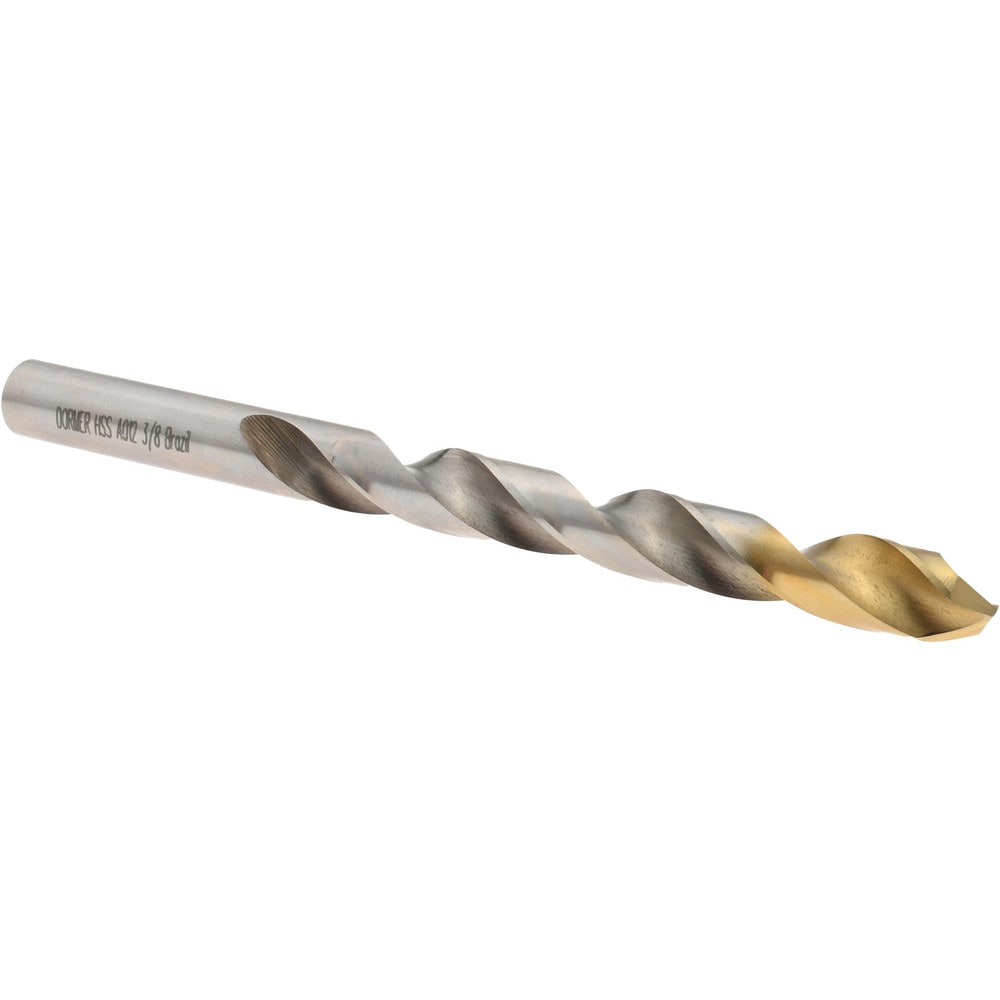 Jobber Drill: 3/8" Dia, 118 deg Point, High Speed Steel