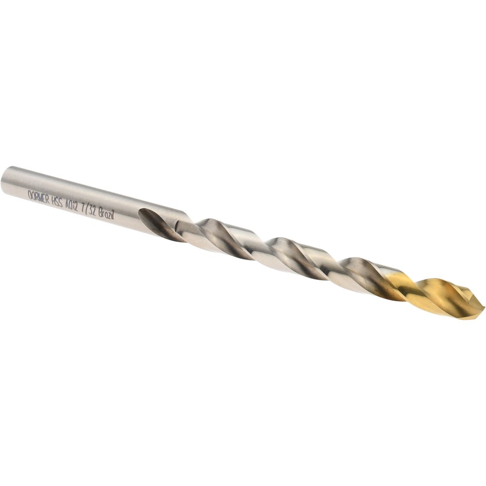 Jobber Drill: 7/32" Dia, 118 deg Point, High Speed Steel