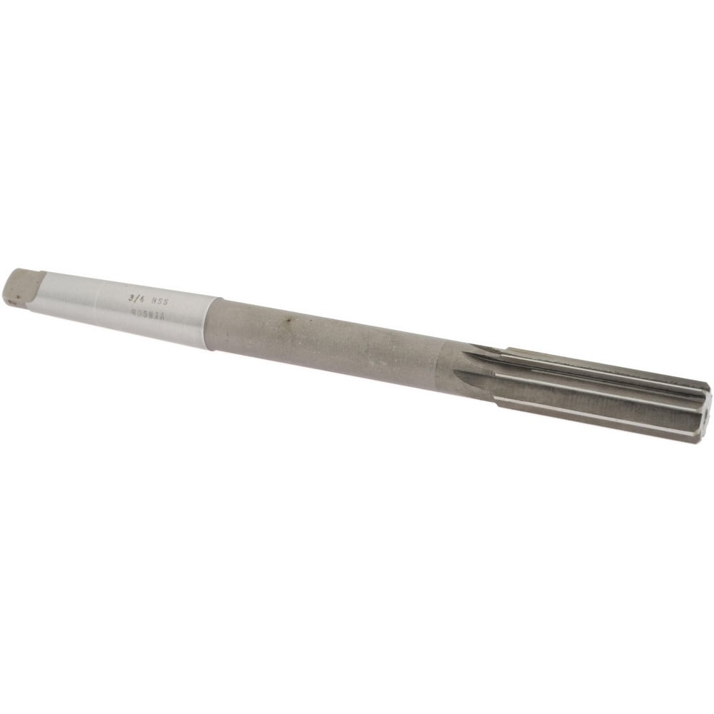 Value Collection ST0120048 Chucking Reamer: 3/4" Dia, 9-1/2" OAL, 2-1/2" Flute Length, Morse Taper Shank, High Speed Steel Image