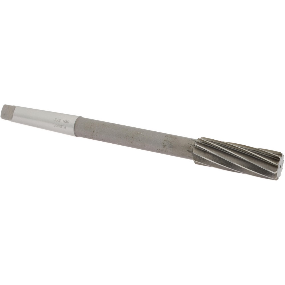 Value Collection ST0220056 Chucking Reamer: 7/8" Dia, 10" OAL, 2-5/8" Flute Length, Morse Taper Shank, High Speed Steel Image