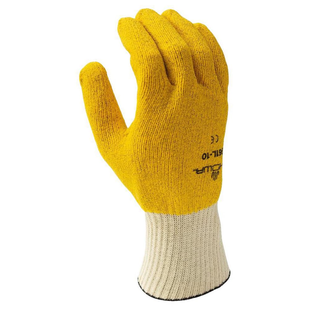 General Purpose Work Gloves: Large, Vinyl Coated, Cotton