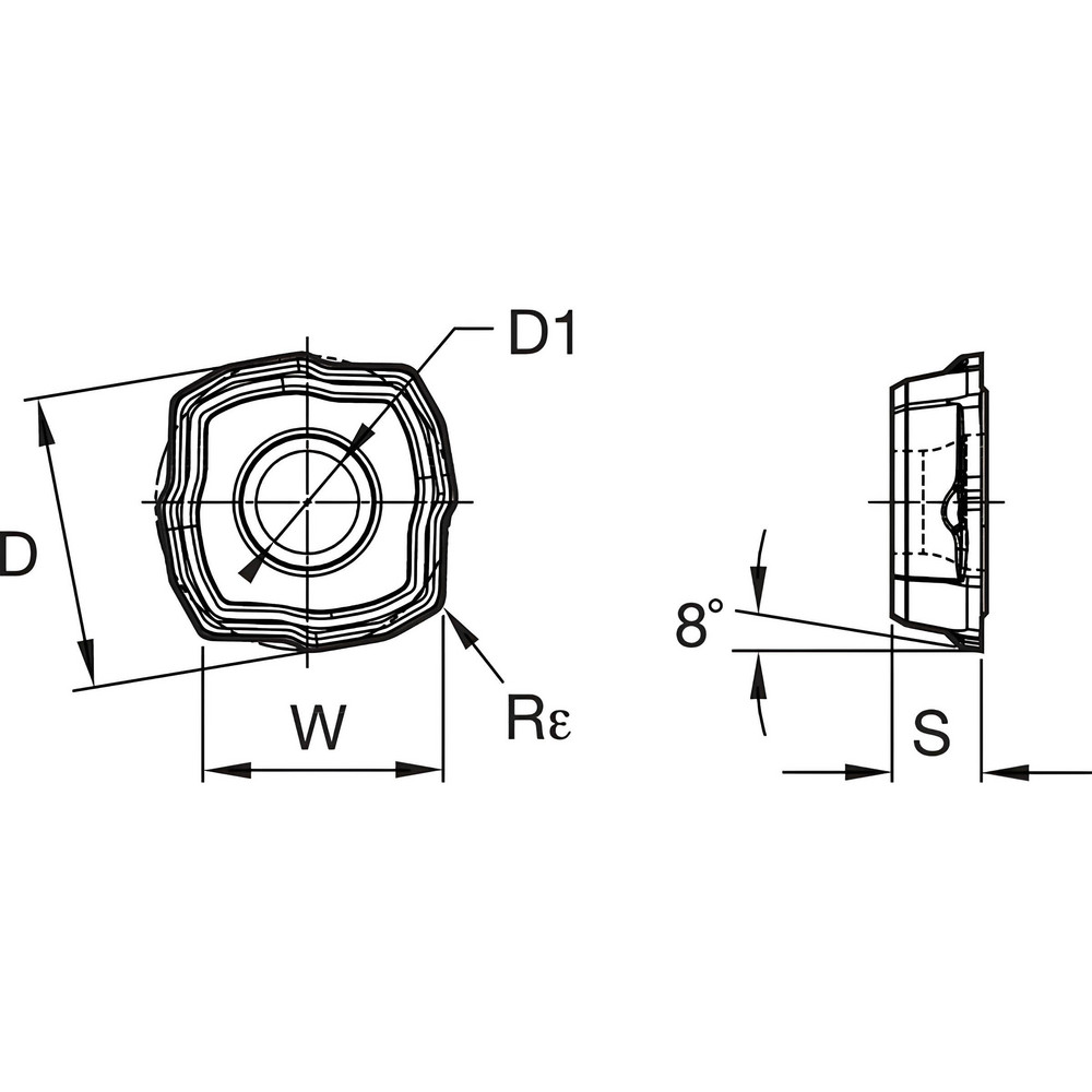 Kennametal - Indexable Drill Insert: DFPR050203PKI KC7140, Carbide ...