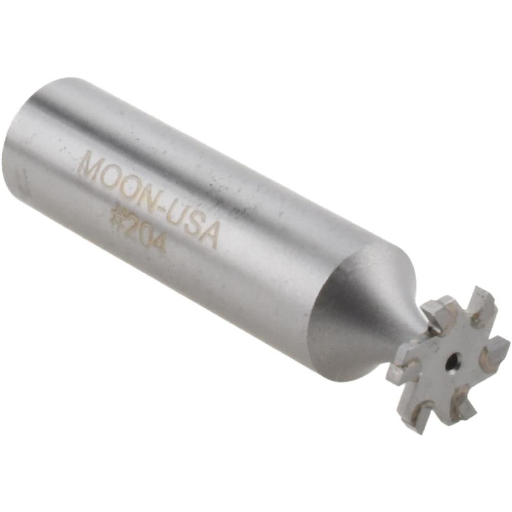 Woodruff Keyseat Cutter: 0.5" Cut Dia, 0.0625" Cut Width, 1/2" Shank Dia, Straight Tooth
