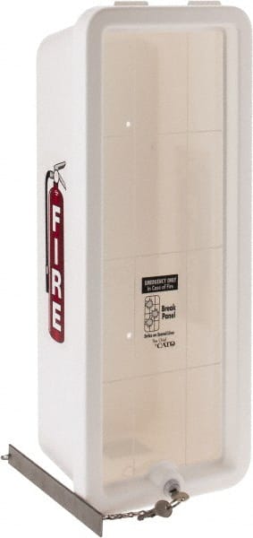 10 Lb. Capacity, Surface Mount, Crystal Polystyrene Fire Extinguisher Cabinet