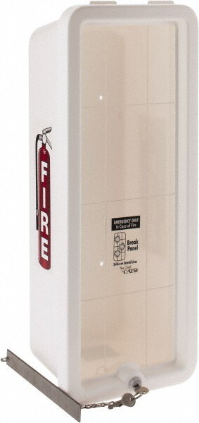 10 Lb. Capacity, Surface Mount, Crystal Polystyrene Fire Extinguisher Cabinet