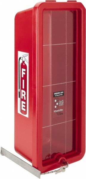 20 Lb. Capacity, Surface Mount, Crystal Polystyrene Fire Extinguisher Cabinet