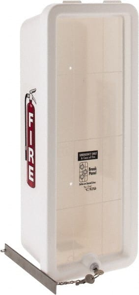 20 Lb. Capacity, Surface Mount, Crystal Polystyrene Fire Extinguisher Cabinet