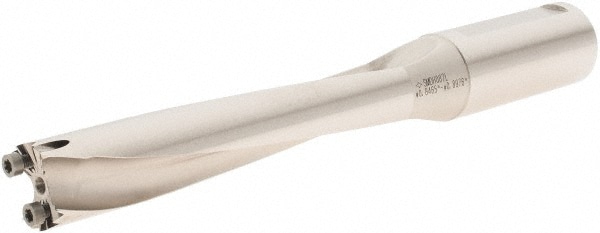 Replaceable-Tip Drill: 21.51 to 22.8 mm Dia, 4.882" Max Depth, 1" Weldon Flat Shank