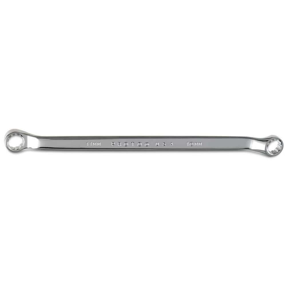 Box End Offset Wrench: 10 x 11 mm, 12 Point, Double End
