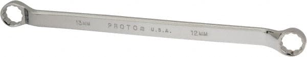 Box End Offset Wrench: 12 x 13 mm, 12 Point, Double End