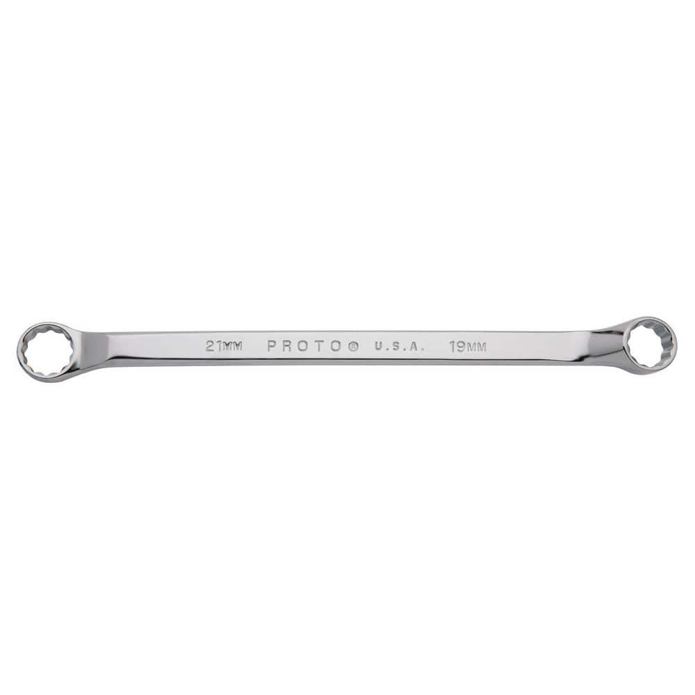 Box End Offset Wrench: 19 x 21 mm, 12 Point, Double End