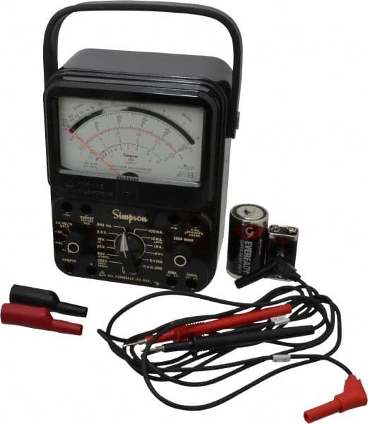 Simpson Electric 12388 Analog & Milliammeter Multimeter: 1,000 VAC/VDC 