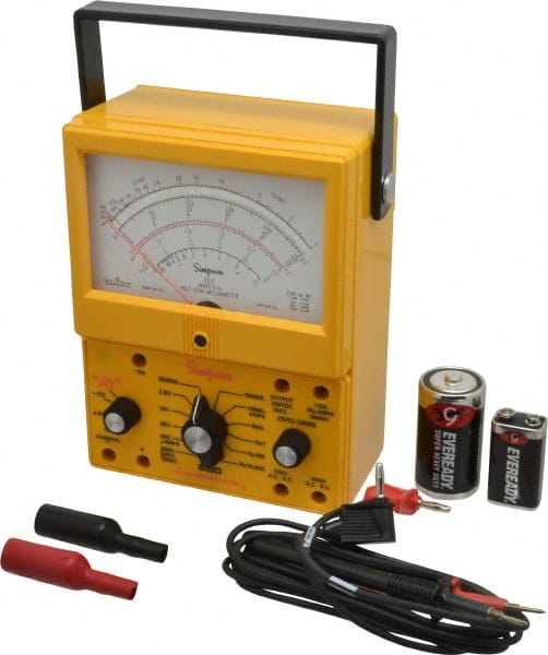 Simpson Electric 12395 Analog & Manual Ranging Multimeter: 1,000 VAC/VDC 