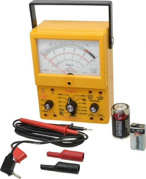 Simpson Electric 12396 Analog & Manual Ranging Multimeter: 1,000 VAC/VDC 