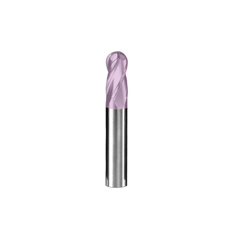 Ball End Mill: 5/64" Dia, 3/16" LOC, 4 Flute, Solid Carbide