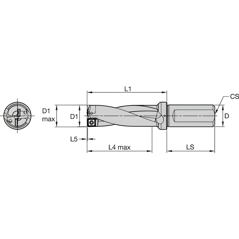 Kennametal - Indexable Insert Drill: DFPR0813R3WB100, 0.8524