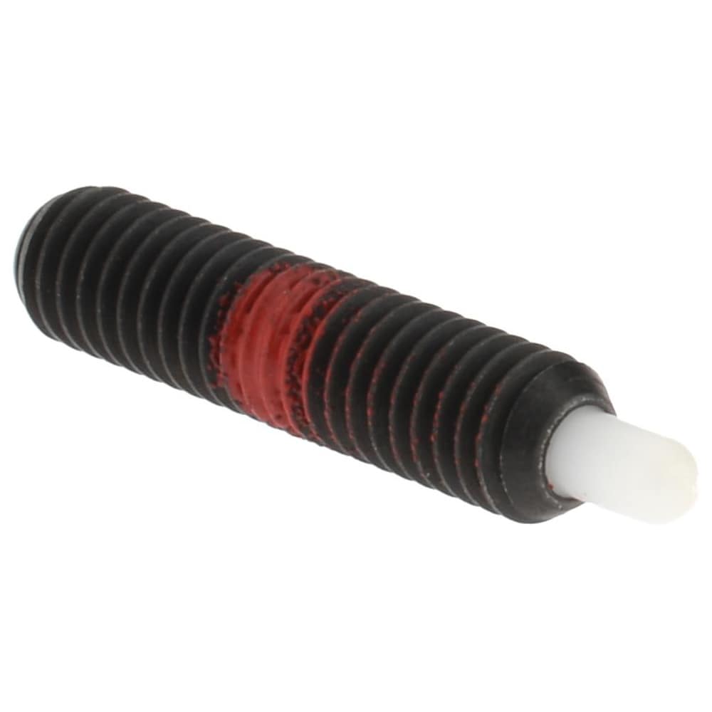 Threaded Spring Plunger: M6 x 1, 25 mm Thread Length, 3.02 mm Dia, 5 mm Projection