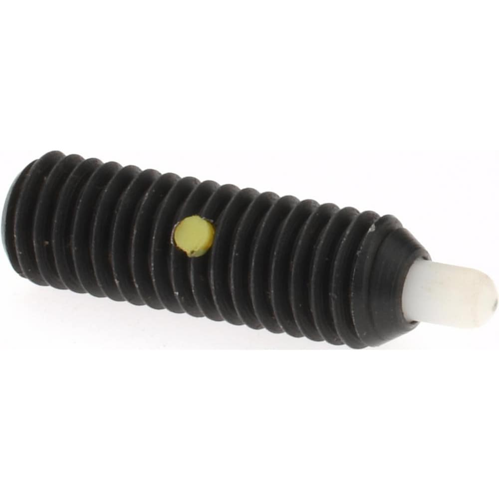 Threaded Spring Plunger: M8 x 1.25, 25 mm Thread Length, 3.43 mm Dia, 5 mm Projection