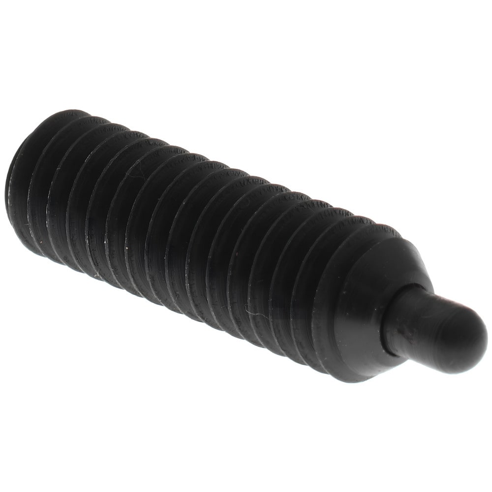 Threaded Spring Plunger: 5/16-18, 1" Thread Length, 0.135" Dia, 3/16" Projection