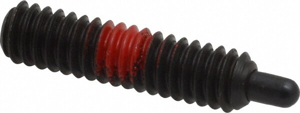 Threaded Spring Plunger: 1/4-20, 1" Thread Length, 0.118" Dia, 3/16" Projection