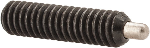 Threaded Spring Plunger: #8-32, 5/8" Thread Length, 0.07" Dia, 3/32" Projection