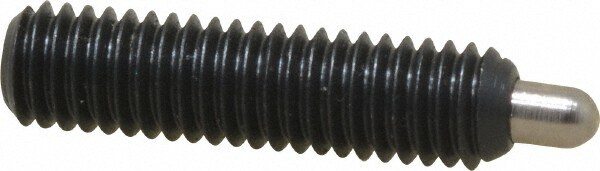 Threaded Spring Plunger: #10-32, 3/4" Thread Length, 0.092" Dia, 1/8" Projection