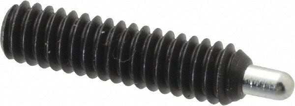 Threaded Spring Plunger: 1/4-20, 1" Thread Length, 0.118" Dia, 3/16" Projection
