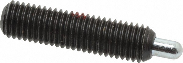 Threaded Spring Plunger: 1/4-28, 1" Thread Length, 0.118" Dia, 3/16" Projection