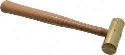 Made in USA BH24 Non-Marring Hammer: 24 oz, 1-1/4" Face Dia, Brass Head Image