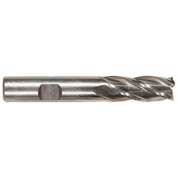 Hertel E1031960 Square End Mill: 15/16 Dia, 1-7/8 LOC, 7/8 Shank Dia, 4-1/8 OAL, 4 Flutes, High Speed Steel Image