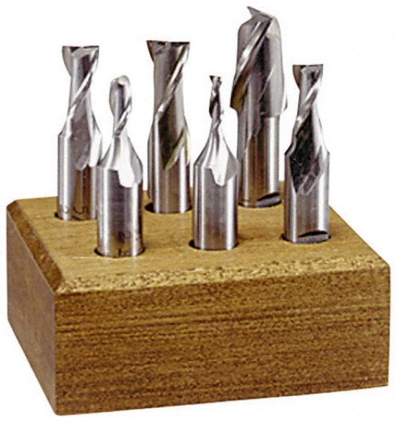 Value Collection 320-2006 1/8 to 1/2", 2 Flute End Mill Set Image