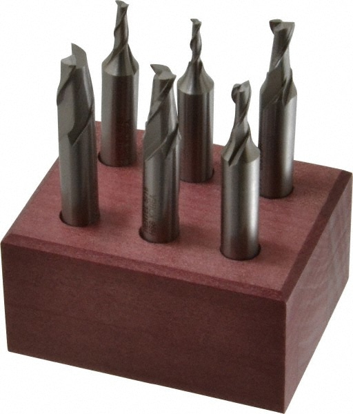 Hertel HAA80110K 1/8 to 3/8", 2 Flute End Mill Set Image