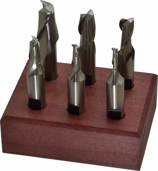 Hertel HAA80130D 1/8 to 1/2", 2 Flute End Mill Set Image