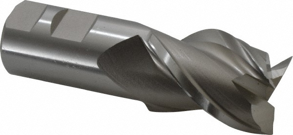 Hertel E107013201 Square End Mill: 1-1/2 Dia, 2 LOC, 1-1/4 Shank Dia, 4-1/2 OAL, 3 Flutes, High Speed Steel Image