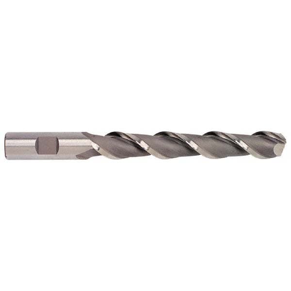 Hertel E107111601 Square End Mill: 1-1/4 Dia, 4 LOC, 1-1/4 Shank Dia, 6-1/2 OAL, 3 Flutes, High Speed Steel Image