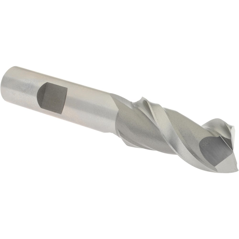 Hertel E107004001 Square End Mill: 5/8 Dia, 1-3/8 LOC, 1/2 Shank Dia, 3-3/8 OAL, 2 Flutes, High Speed Steel Image