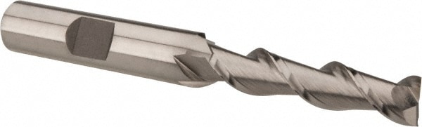 Hertel E107102001 Square End Mill: 5/16 Dia, 1-3/8 LOC, 3/8 Shank Dia, 3-1/8 OAL, 2 Flutes, High Speed Steel Image