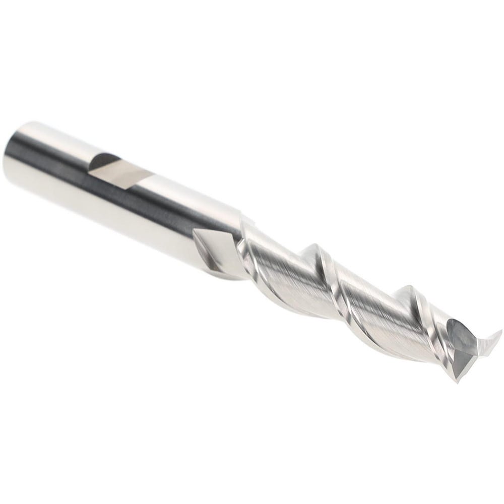 Hertel E107102401 Square End Mill: 3/8" Dia, 2 Flutes, 1-1/2" LOC, High Speed Steel, 42 ° Helix Image