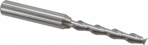 Hertel E107201601 Square End Mill: 1/4 Dia, 1-3/4 LOC, 3/8 Shank Dia, 3-9/16 OAL, 2 Flutes, High Speed Steel Image