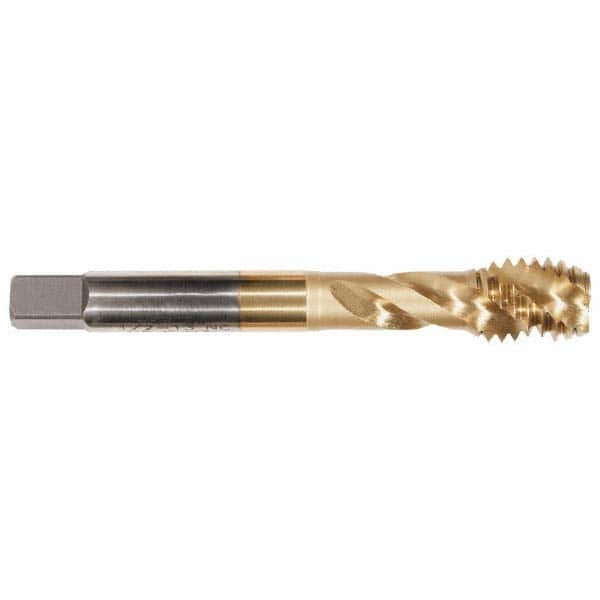 Accupro 40063-01C Spiral Flute Tap: #10-24, UNC, 3 Flute, Modified Bottoming, 2B & 3B Class of Fit, Powdered Metal, TICN Finish 
