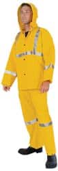MCR SAFETY 2403RX4 Suit with Pants: Size 4XL, Yellow, Polyester & PVC 