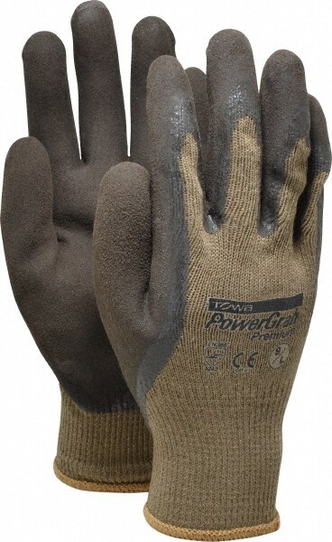 brown cotton work gloves