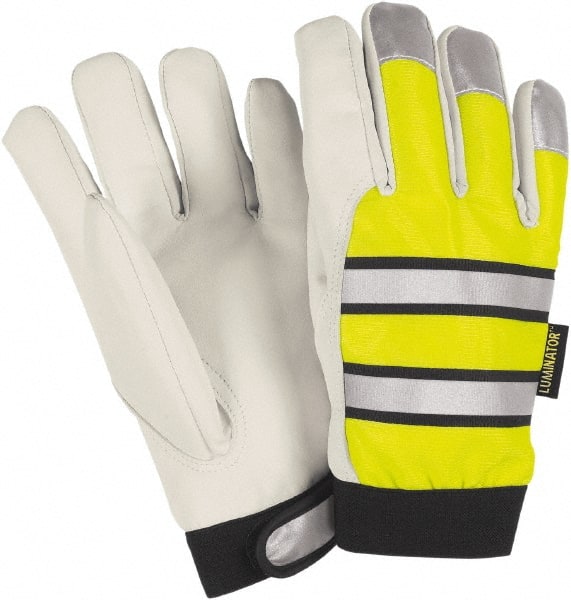 MCR SAFETY 968L Gloves: Size L, Thinsulate-Lined, Goatskin 