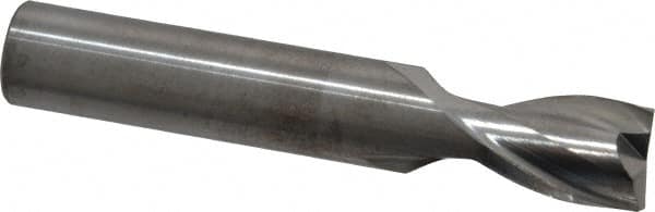 RobbJack S1-201-16 Square End Mill: 1/2 Dia, 5/8 LOC, 1/2 Shank Dia, 3 OAL, 2 Flutes, Solid Carbide 