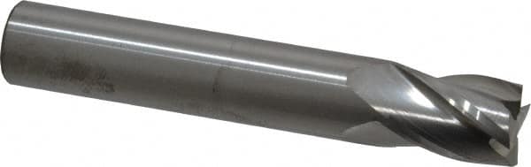 RobbJack S1-401-16 Square End Mill: 1/2 Dia, 5/8 LOC, 1/2 Shank Dia, 3 OAL, 4 Flutes, Solid Carbide 