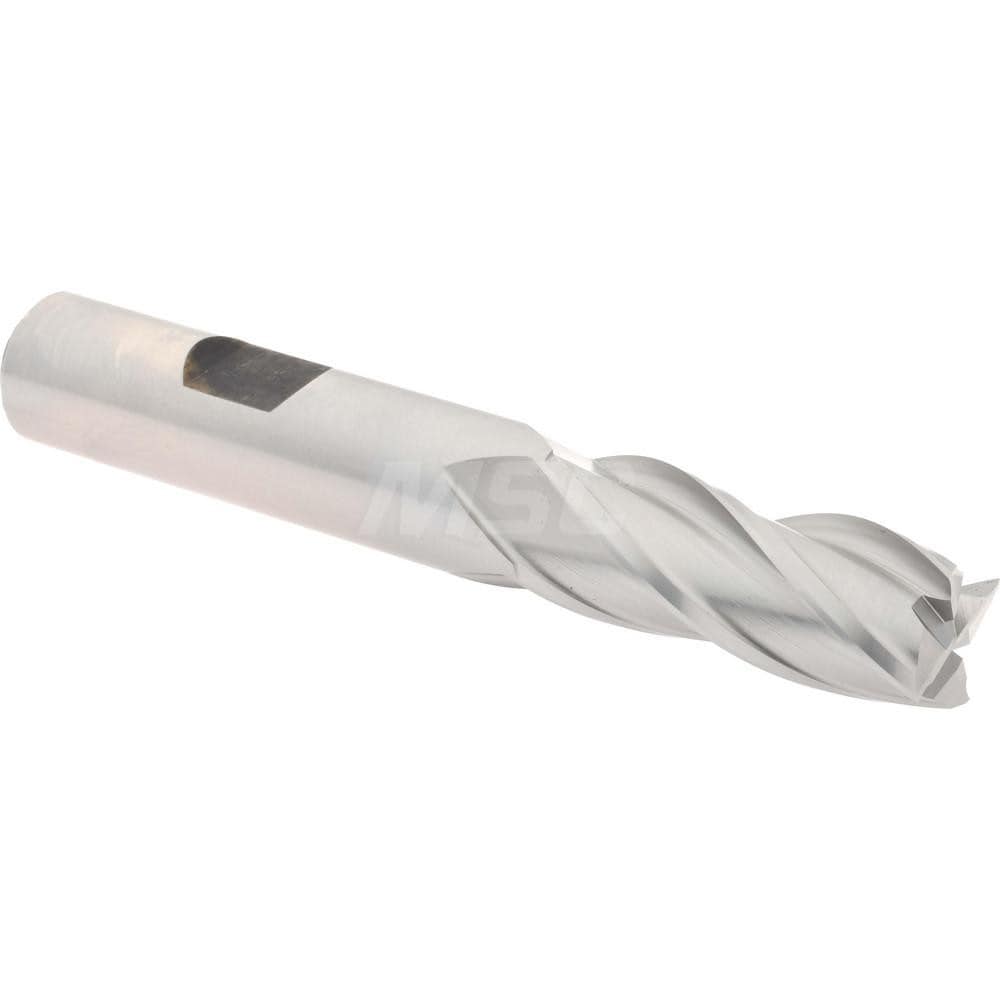 Hertel E1039032 Square End Mill: 1/2 Dia, 1-1/4 LOC, 1/2 Shank Dia, 3-1/4 OAL, 4 Flutes, High Speed Steel Image