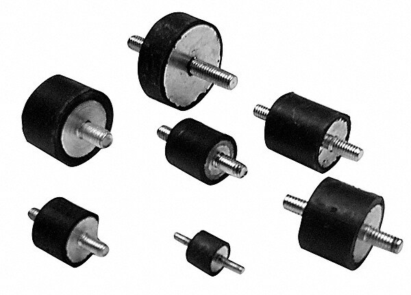 Vibration Isolators; Thread Size: 3/8-16 ; Diameter (mm): 2.0 ; Diameter (Decimal Inch): 2.0000 ; Height (mm): 1-3/8 ; Height (Inch): 1-3/8 ; Overall Diameter: 2.0